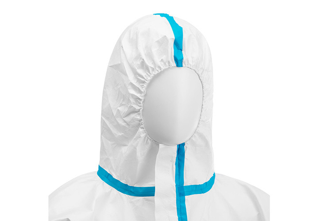 Breathable Antibacterial 65g Disposable Protective Coverall Skin Friendly