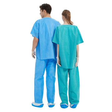 Long Sleevs And Short Sleevs Medical Scrub Suits SMS Disposable Non Woven