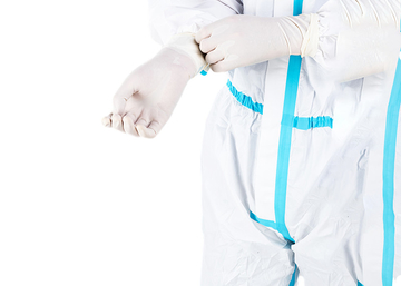 White Microporous Medical Scrub Suits Disposable Coverall With Hood Anti Virus Suits