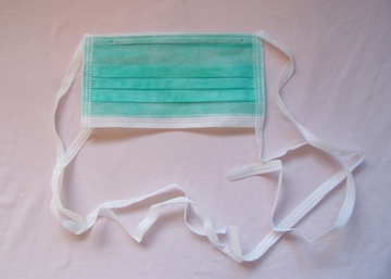 9.5 X 17.5cm Face Mask Scrub Ear Loop And Tie On Disposable 3 Ply Face Mask