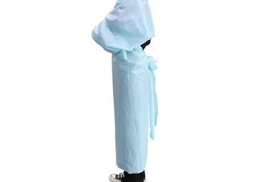 Waterproof Plastic Thumb Loop Isolation Gown CPE Apron Gown Surgical Accessories