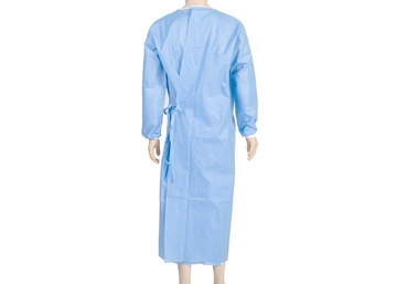 Non Woven Disposable Pediatric Exam Gowns With Knitted Sleeve Sterile Isolation